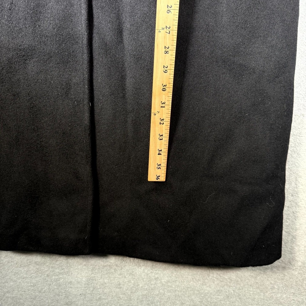 Alorna Long Coat Women's M/L Black Super Fine Wool Blend Collared Button Front - Picture 8 of 13